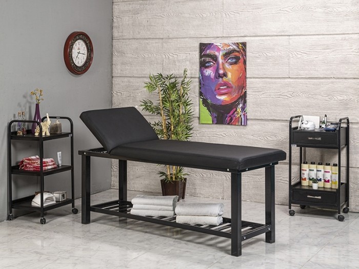 elit ekstra sağlam sırt hareketli bakım masası | siyah elit ekstra sağlam sırt hareketli bakım masası | siyah