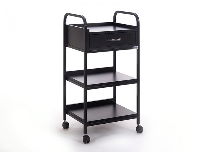 dizayn cihaz taşıma ve setup sehpası | 3 raflı siyah (kopya)